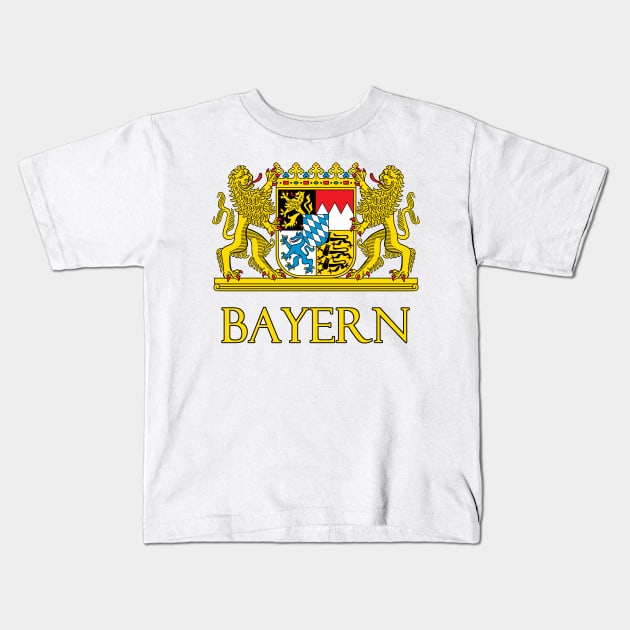 Bayern (Bavaria) Germany - Coat of Arms Design Kids T-Shirt by Naves